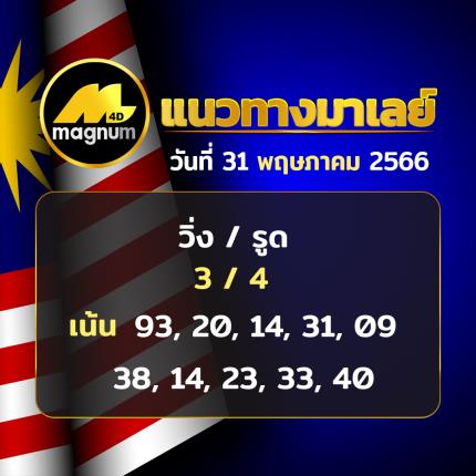 Huay24h แนวทางหวยมาเลย์ วันที่  31 พฤษภาคม 2566